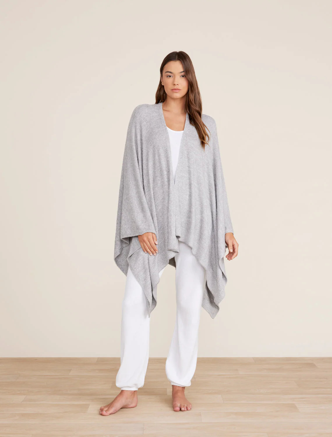 Barefoot Dreams Heathered Weekend Wrap Dove Gray