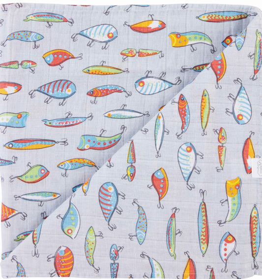 Fishing Lure Swaddle Blanket