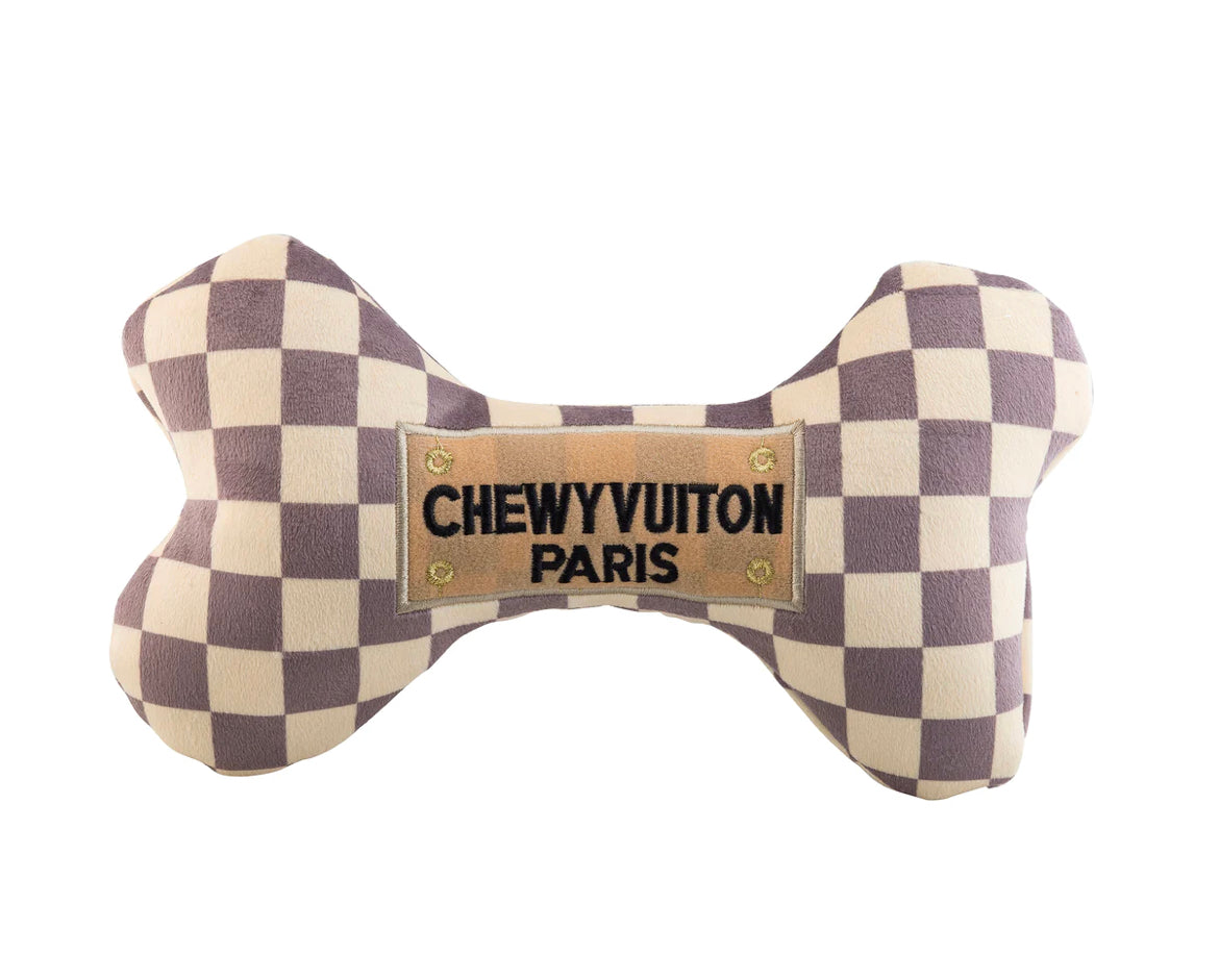 Chewy Vuiton Checker Bone