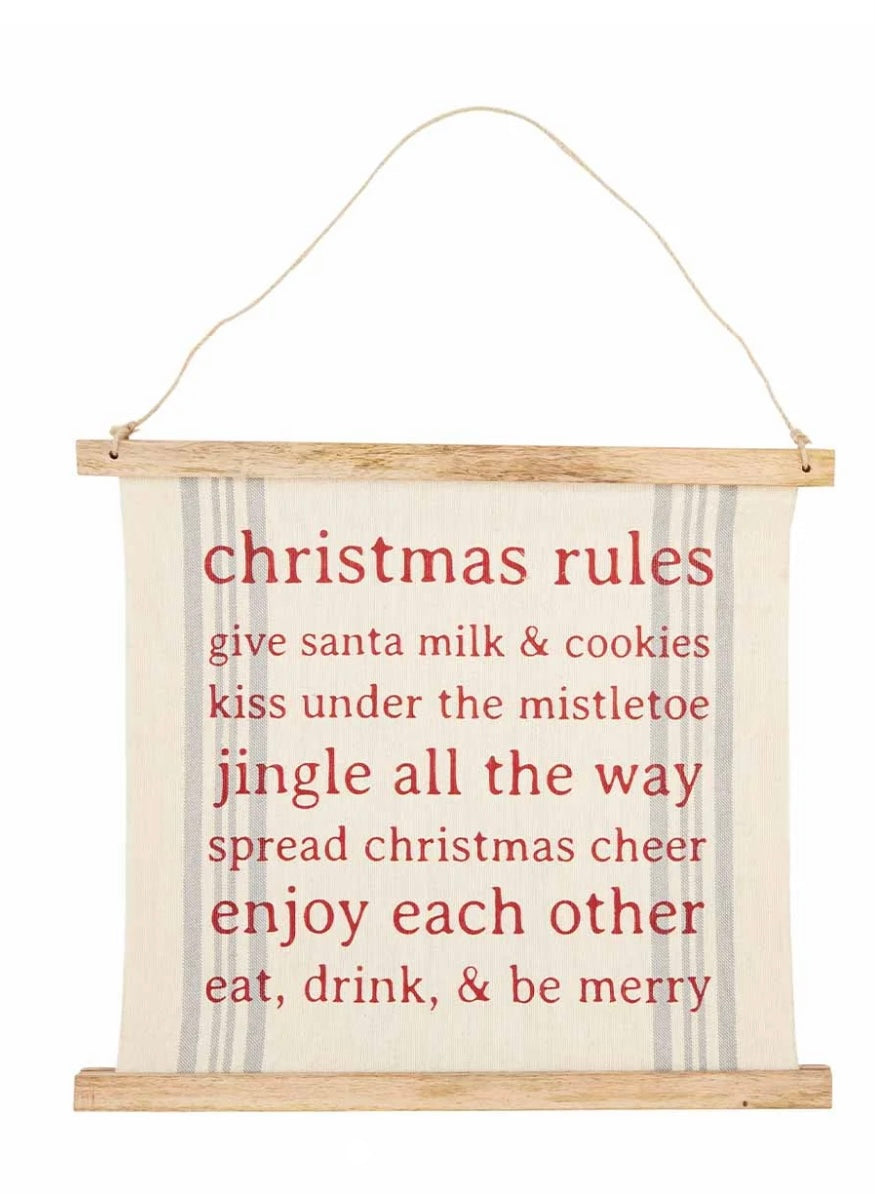 Holiday rules reversible sign