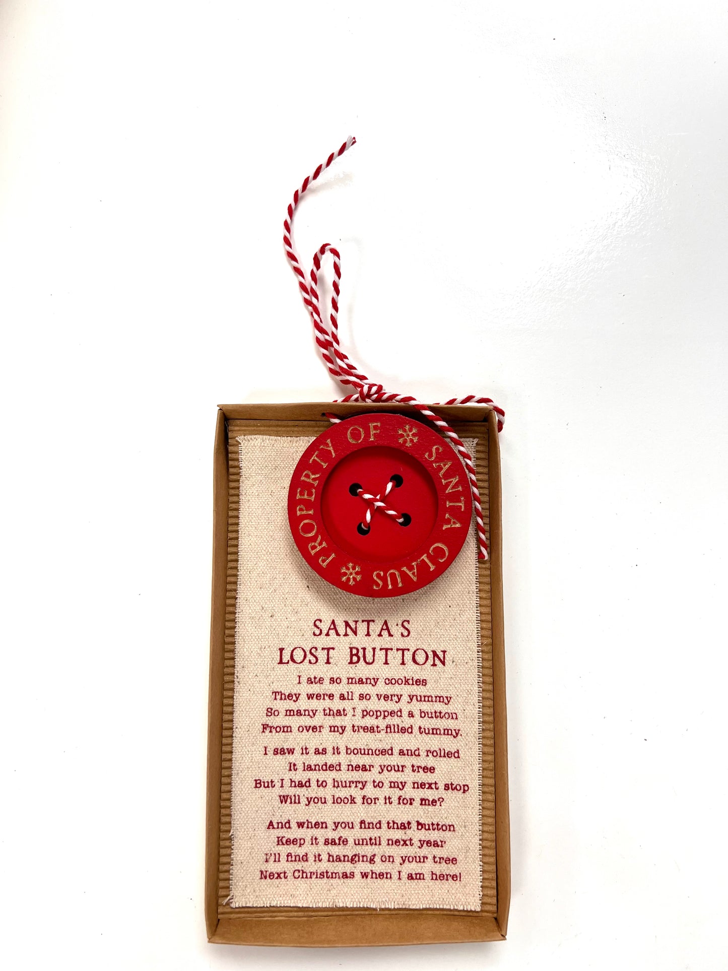 Santa’s Lost Button Ornament