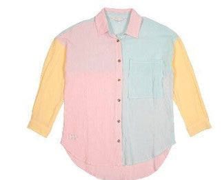 Ice Button Down Cover Up